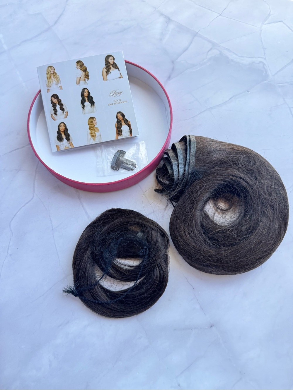Luxy Hair 20" Seamless Clip-In Extensions - Mocha Brown (180g)
